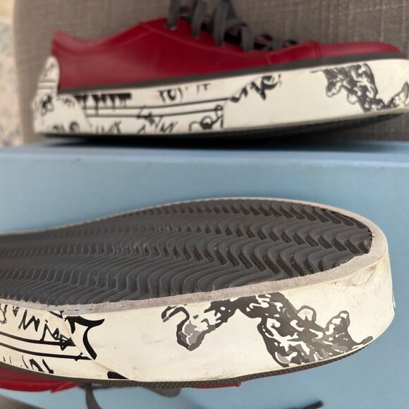 Lanvin Men's Dark Red Leather Shoes - Size 11 - Picture 9 of 11